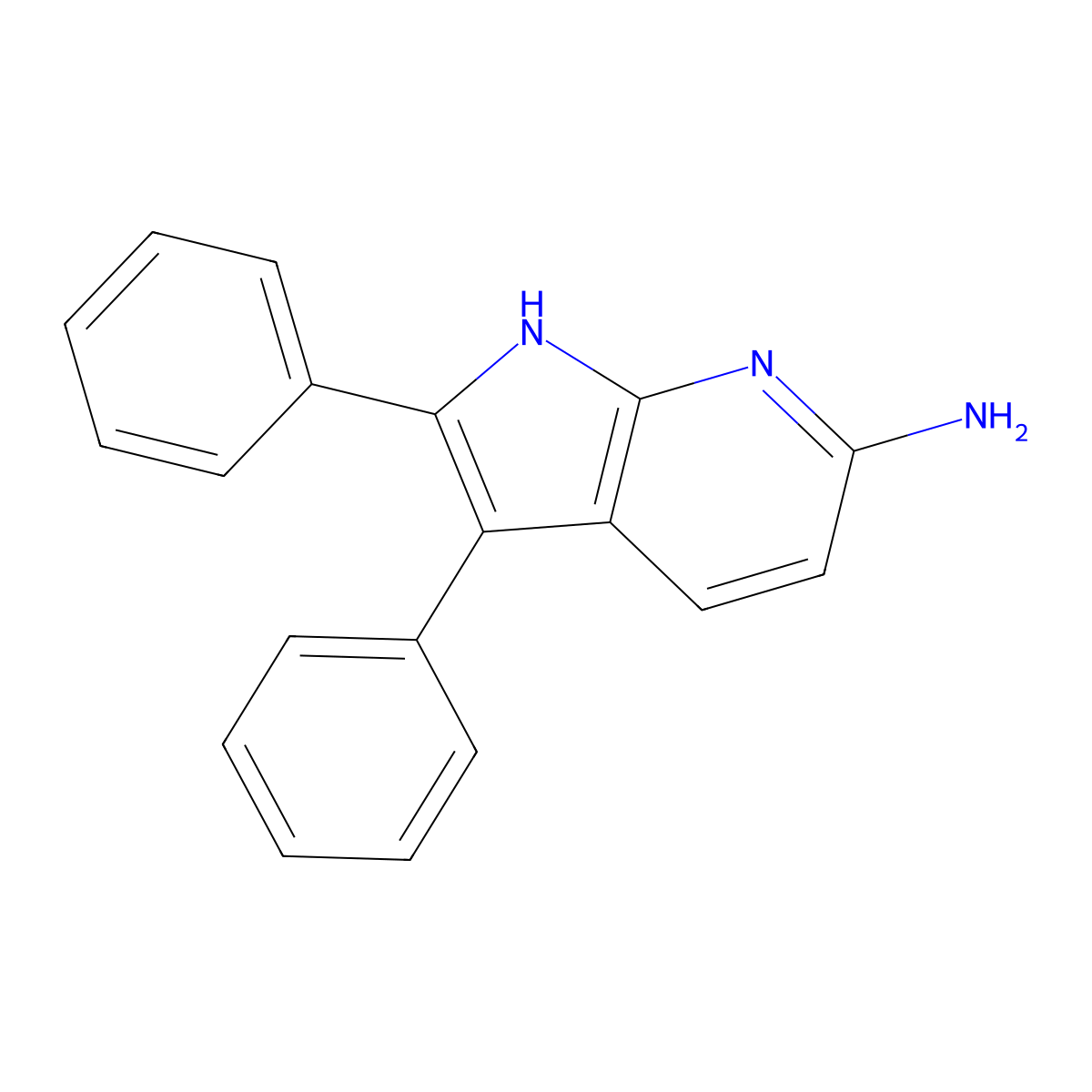 1H-Pyrrolo[2,3-B]pyridin-6-amine, 2,3-diphenyl- molecular structure, CAS 55463-74-6