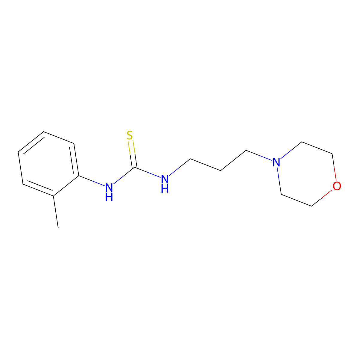 1-(2-Methylphenyl)-3-[3-(morpholin-4-yl)propyl]thiourea molecular structure, CAS 55469-50-6