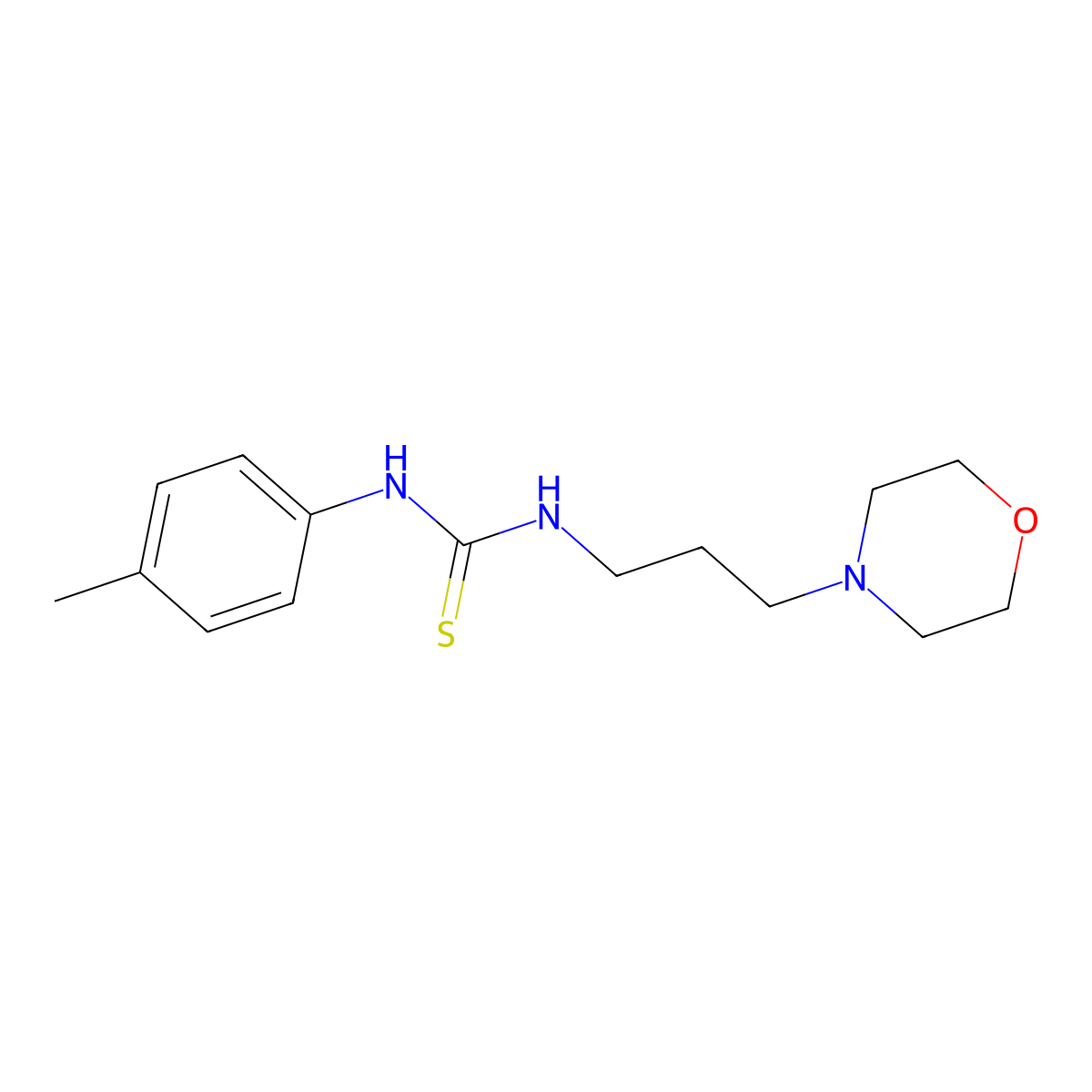 N-(4-methylphenyl)-N'-[3-(4-morpholinyl)propyl]thiourea molecular structure, CAS 55469-51-7