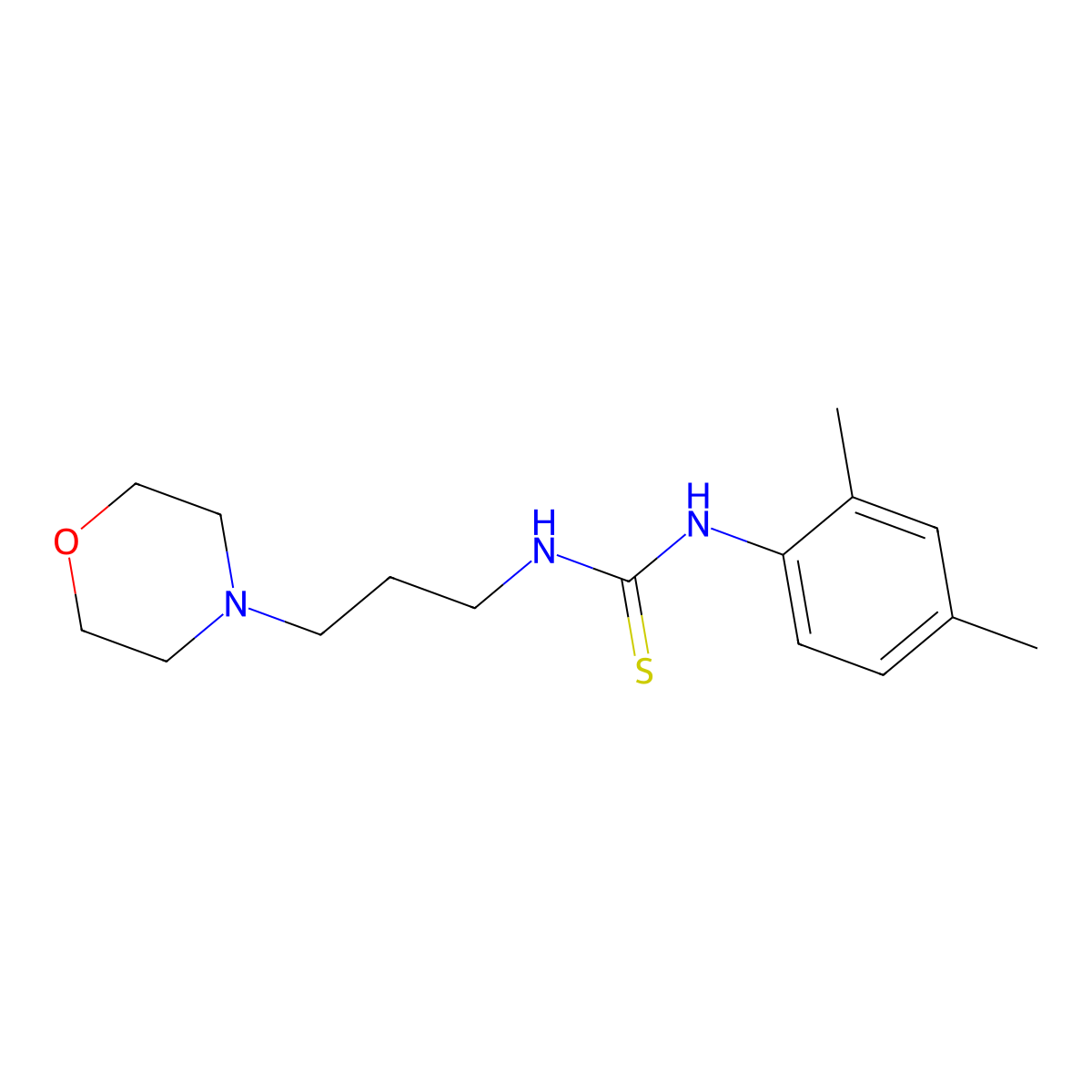 1-(2,4-Dimethylphenyl)-3-(3-morpholin-4-ylpropyl)thiourea molecular structure, CAS 55469-52-8