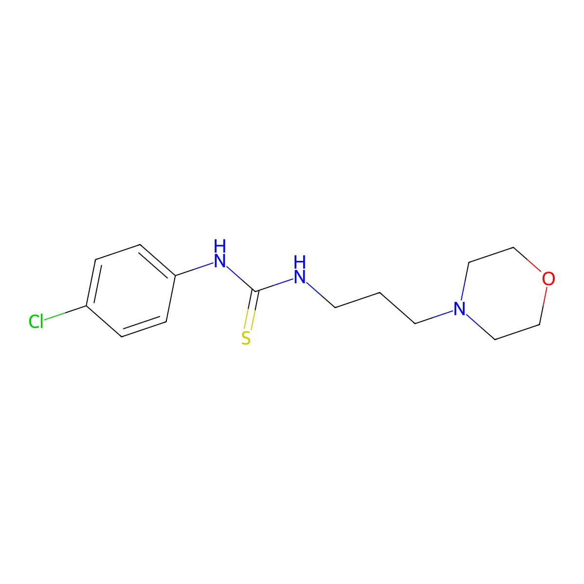 1-(4-Chlorophenyl)-3-[3-(morpholin-4-yl)propyl]thiourea molecular structure, CAS 55469-54-0