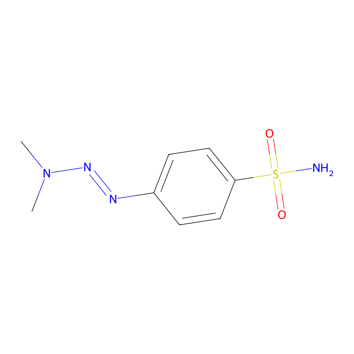 4-(3,3-Dimethyl-1-triazen-1-yl)benzenesulfonamide molecular structure, CAS 55469-64-2