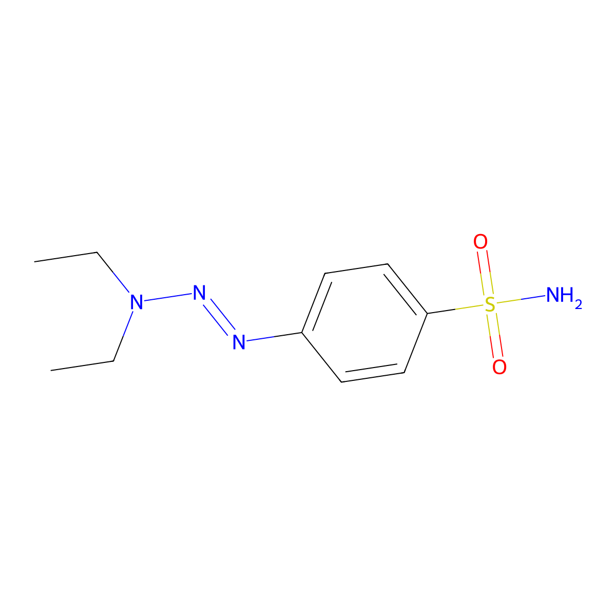 4-[(1E)-3,3-diethyltriaz-1-en-1-yl]benzenesulfonamide molecular structure, CAS 55469-65-3