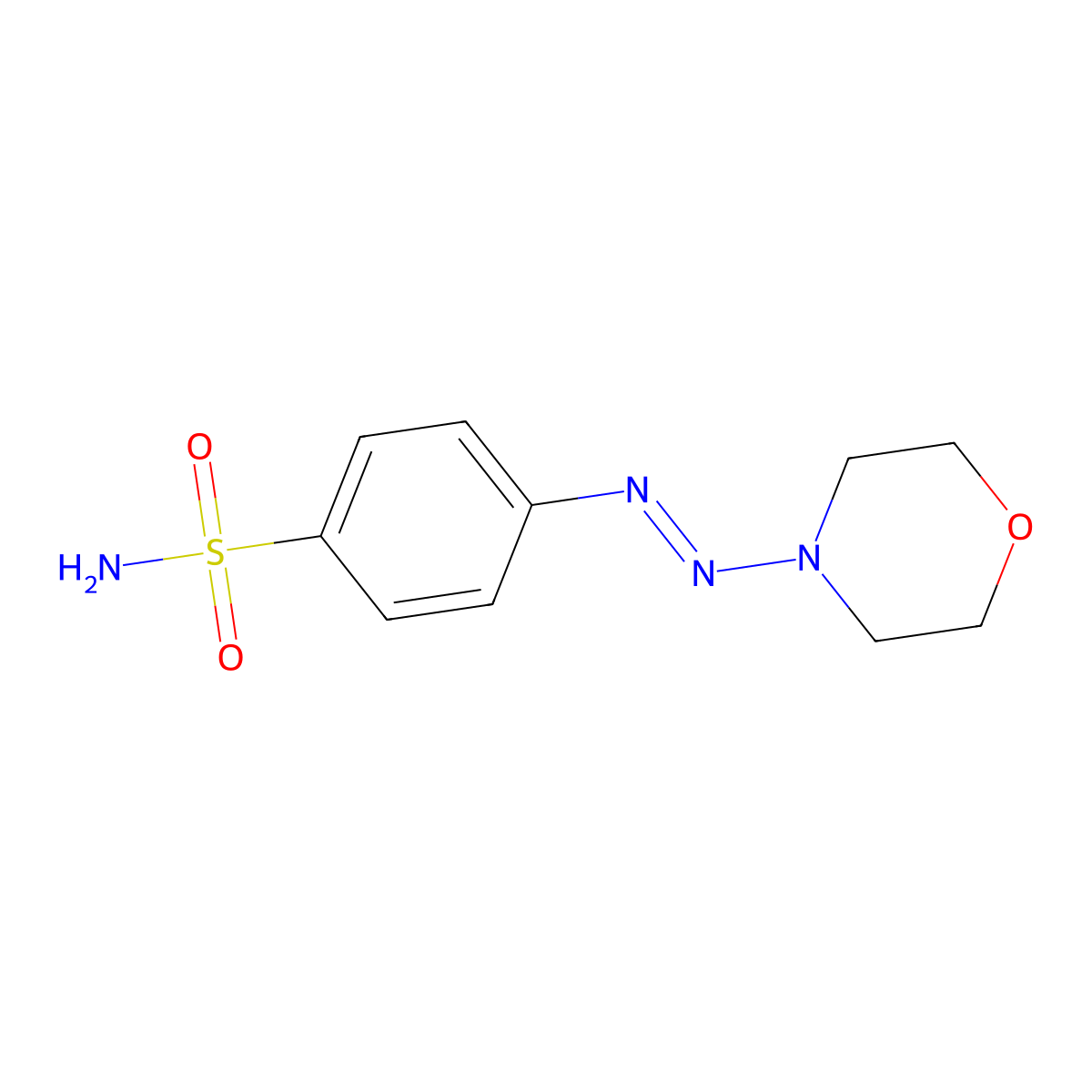 4-(Morpholin-4-yldiazenyl)benzenesulfonamide molecular structure, CAS 55469-80-2