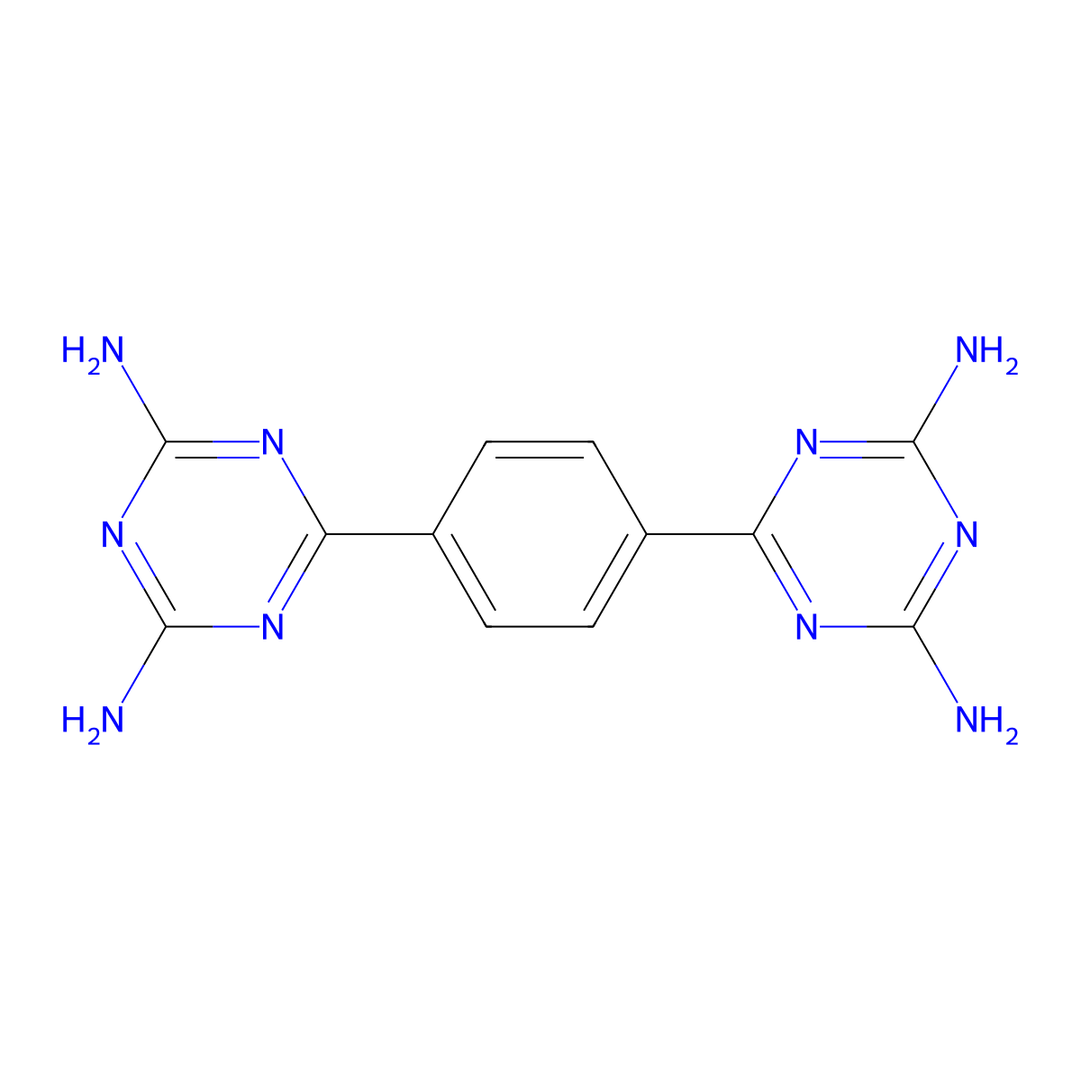 6-[4-(4,6-Diamino-1,3,5-triazin-2-yl)phenyl]-1,3,5-triazine-2,4-diamine molecular structure, CAS 5547-49-9