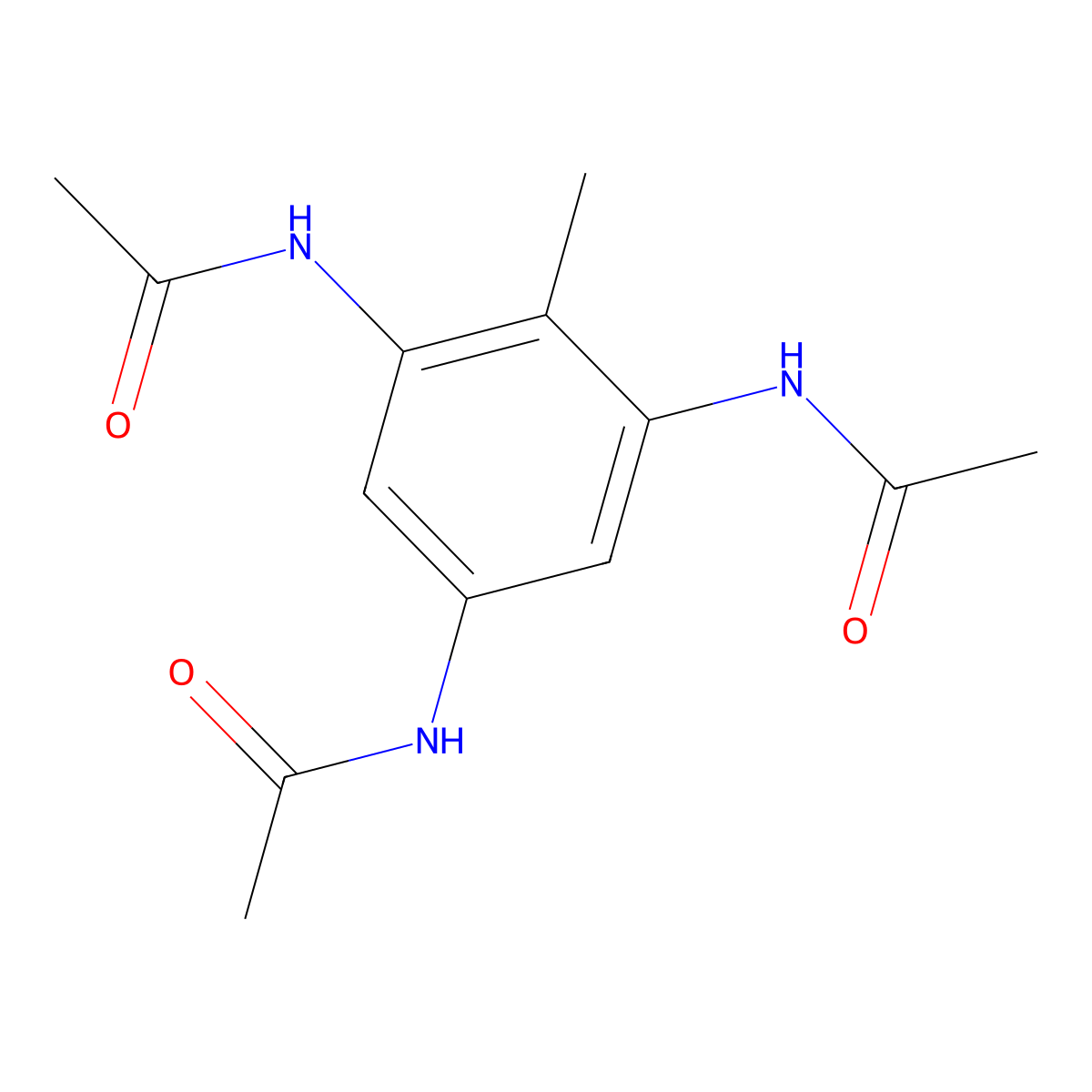 2,4,6-Triacetamidotoluene molecular structure, CAS 55470-90-1
