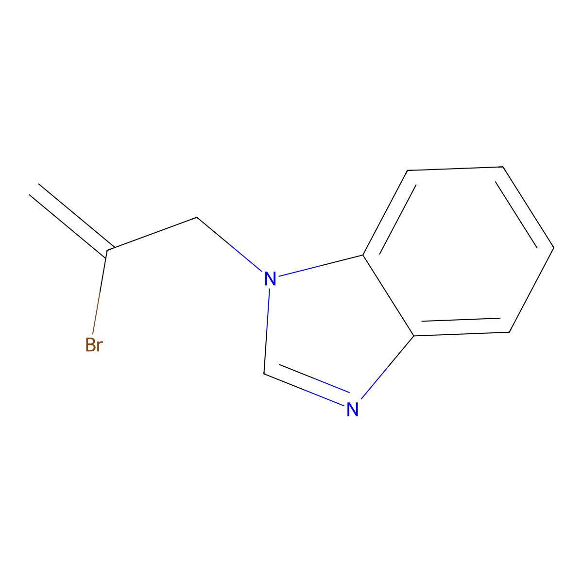 1-(2-bromoallyl)-1H-benzo[d]imidazole molecular structure, CAS 55475-58-6
