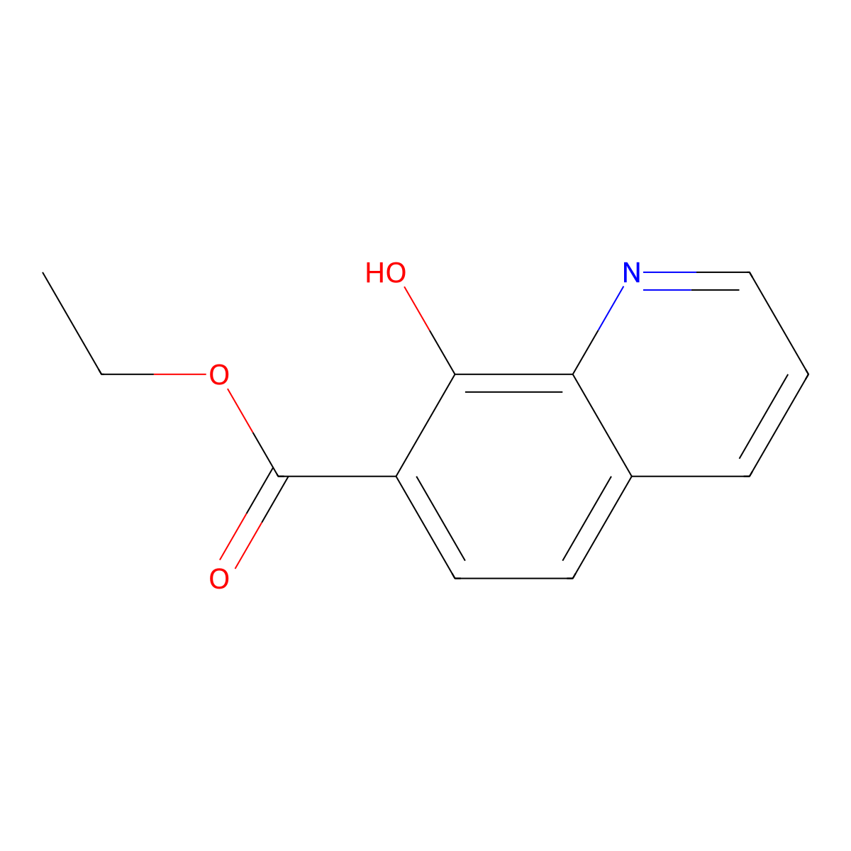 Ethyl 8-hydroxyquinoline-7-carboxylate molecular structure, CAS 55477-70-8
