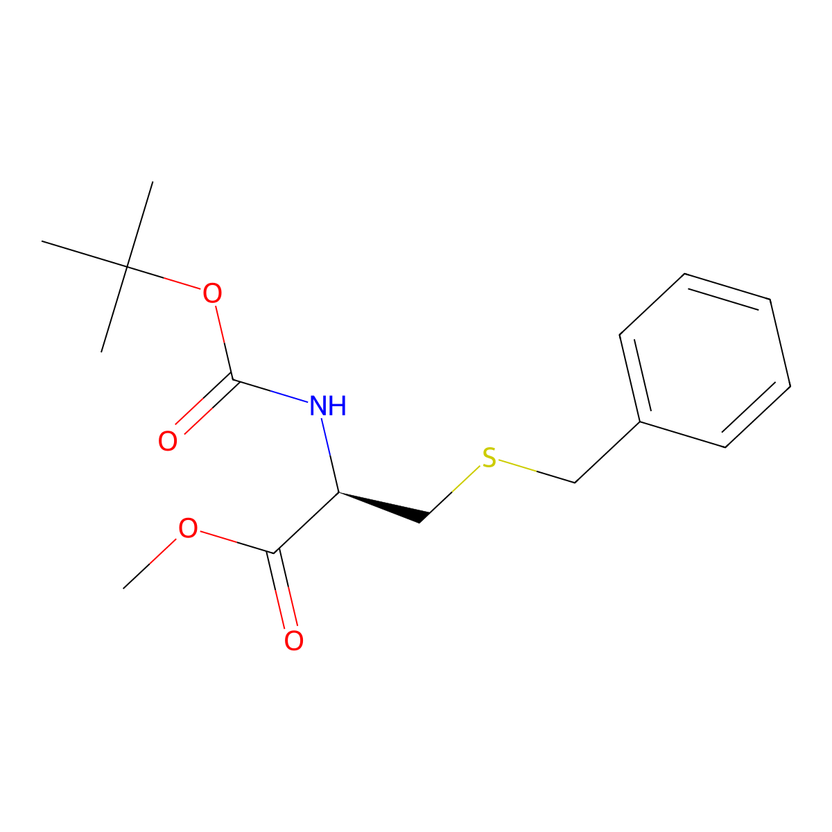 N-Boc-S-benzyl-L-cysteine Methyl Ester molecular structure, CAS 55478-08-5