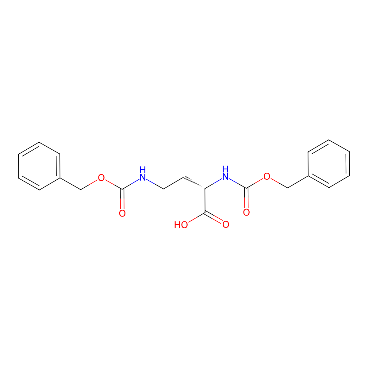 (S)-2,4-Bis(((benzyloxy)carbonyl)amino)butanoic acid molecular structure, CAS 55478-23-4