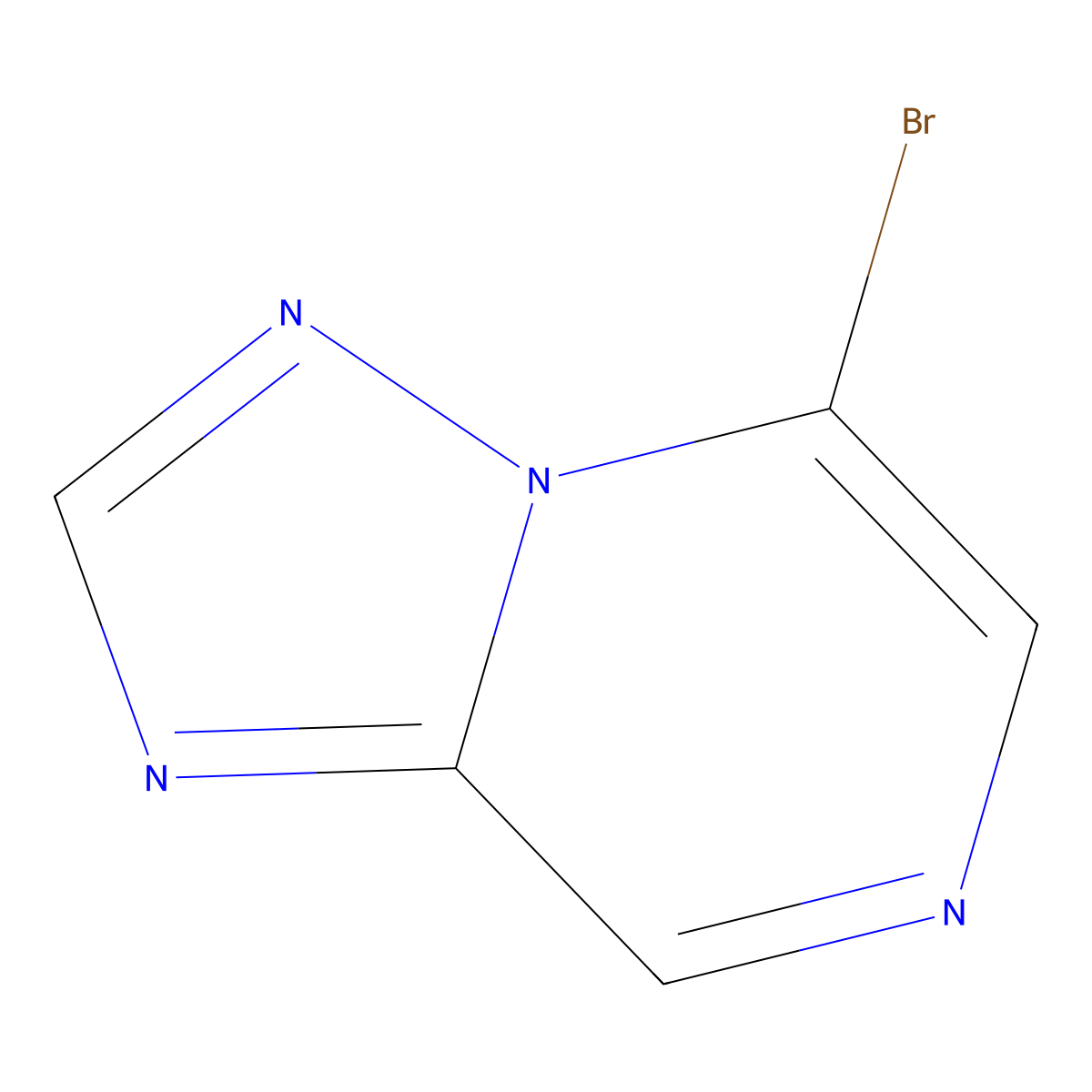 5-Bromo-(1,2,4)triazolo(1,5-a)pyrazine molecular structure, CAS 55478-78-9