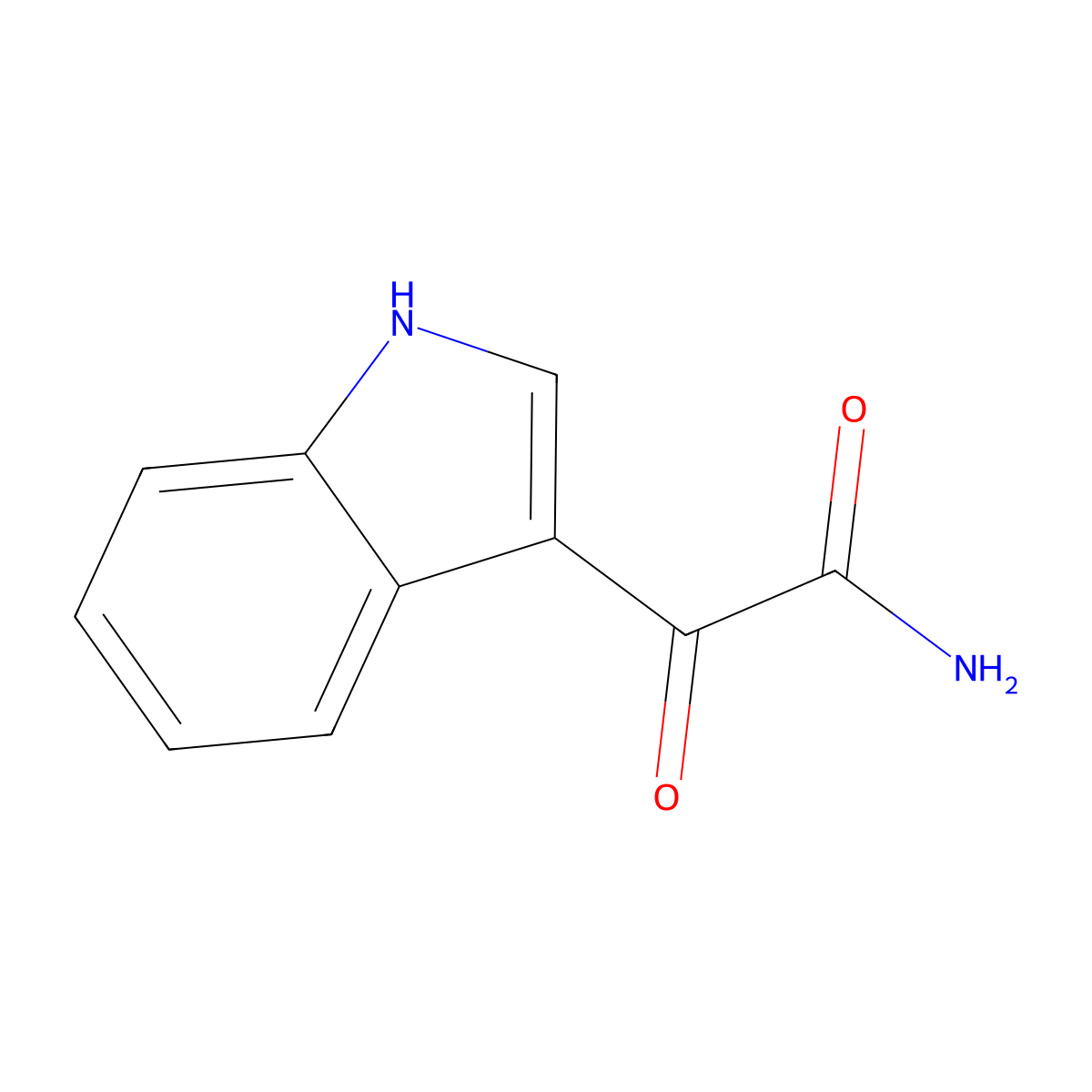 2-(1H-indol-3-yl)-2-oxoacetamide molecular structure, CAS 5548-10-7