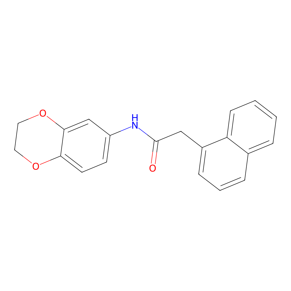 n-(2,3-Dihydro-1,4-benzodioxin-6-yl)-2-(1-naphthyl)acetamide molecular structure, CAS 5548-68-5