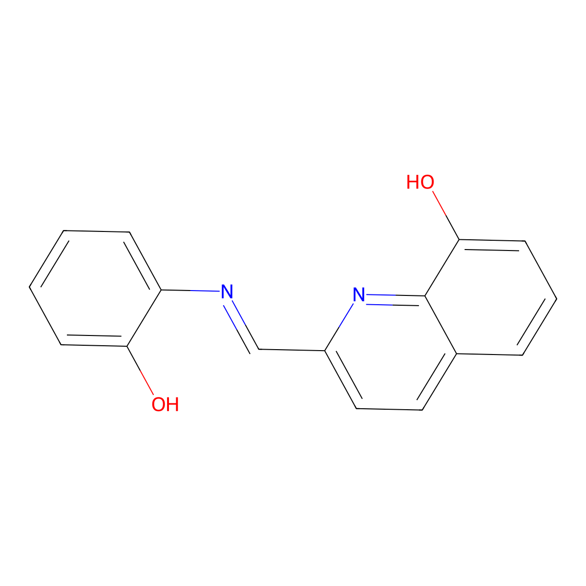 2-(((2-Hydroxyphenyl)imino)methyl)quinolin-8-ol molecular structure, CAS 5548-72-1