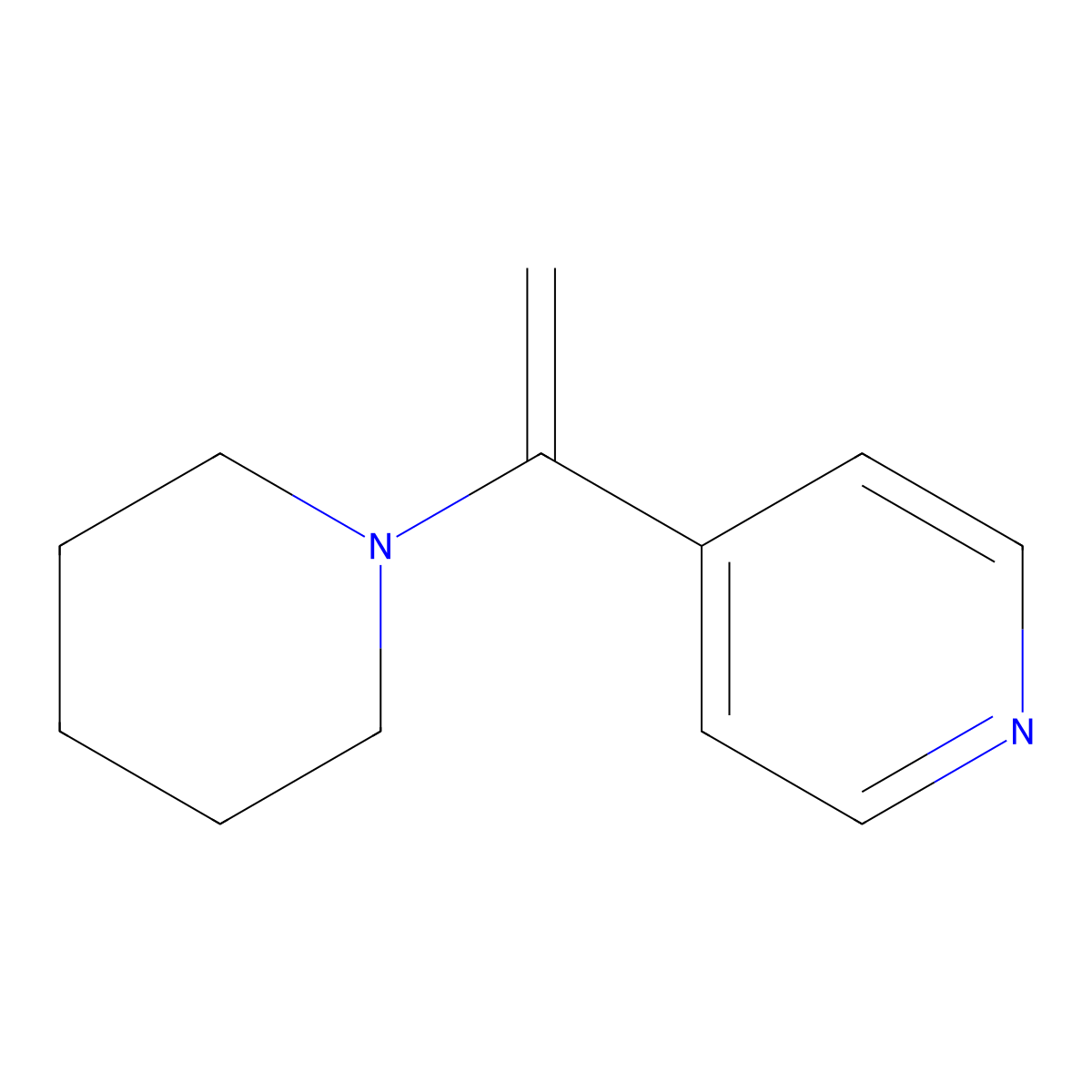 4-(1-(Piperidin-1-yl)vinyl)pyridine molecular structure, CAS 55482-78-5