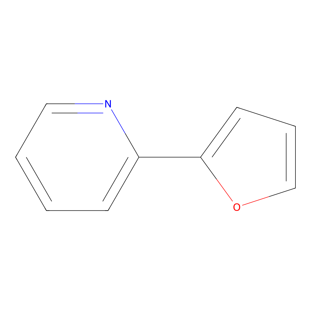 Pyridine, 2-(2-furanyl)- molecular structure, CAS 55484-03-2