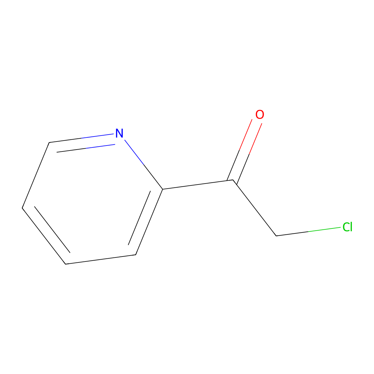 2-Chloro-1-(pyridin-2-yl)ethan-1-one molecular structure, CAS 55484-10-1