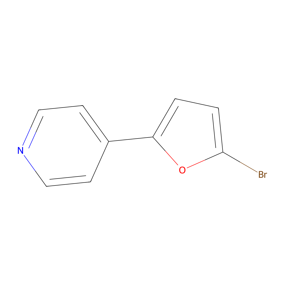 4-(5-Bromo-2-furanyl)pyridine molecular structure, CAS 55484-32-7