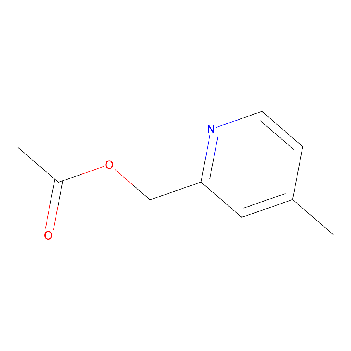 (4-Methylpyridin-2-yl)methyl acetate molecular structure, CAS 55485-91-1