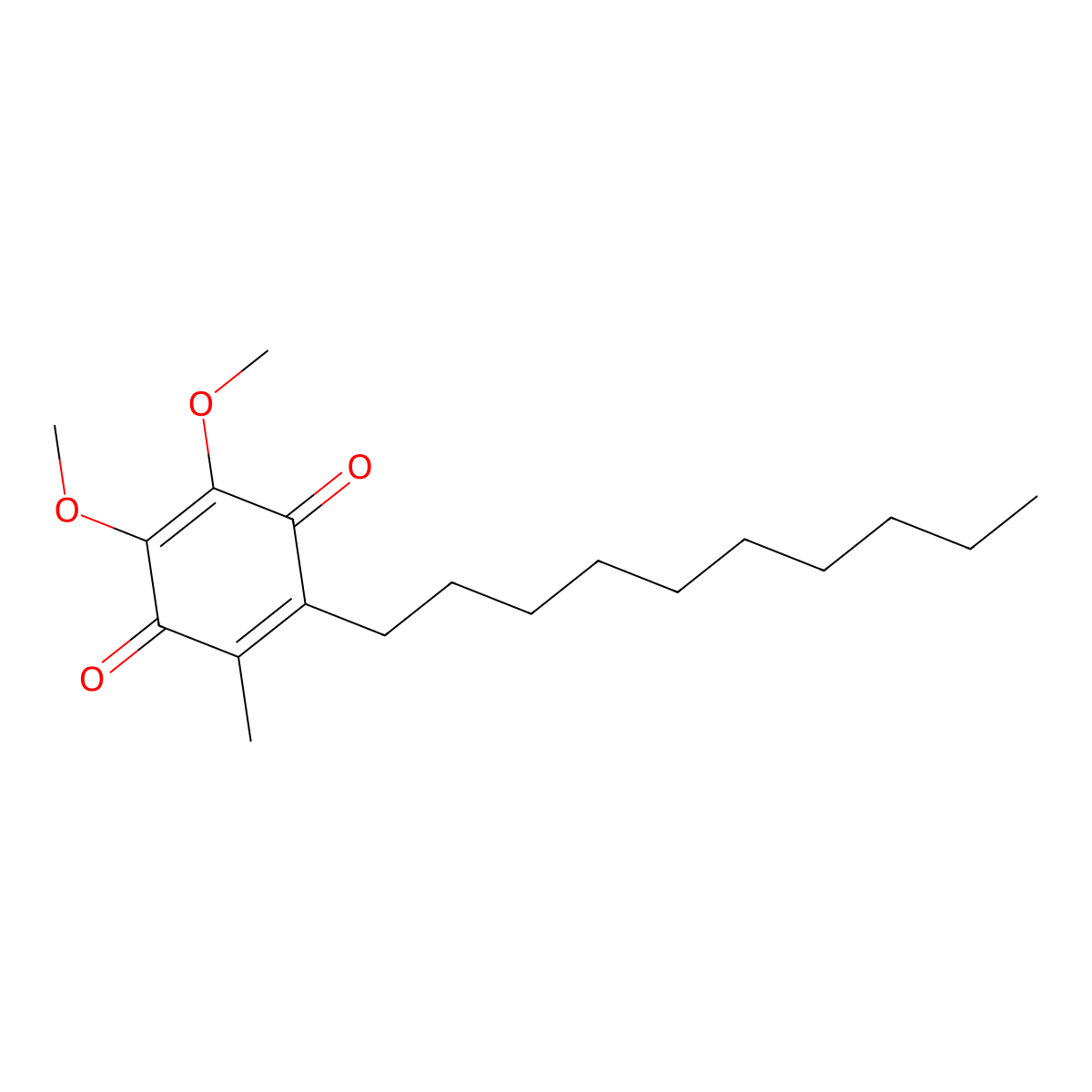 Decylubiquinone molecular structure, CAS 55486-00-5