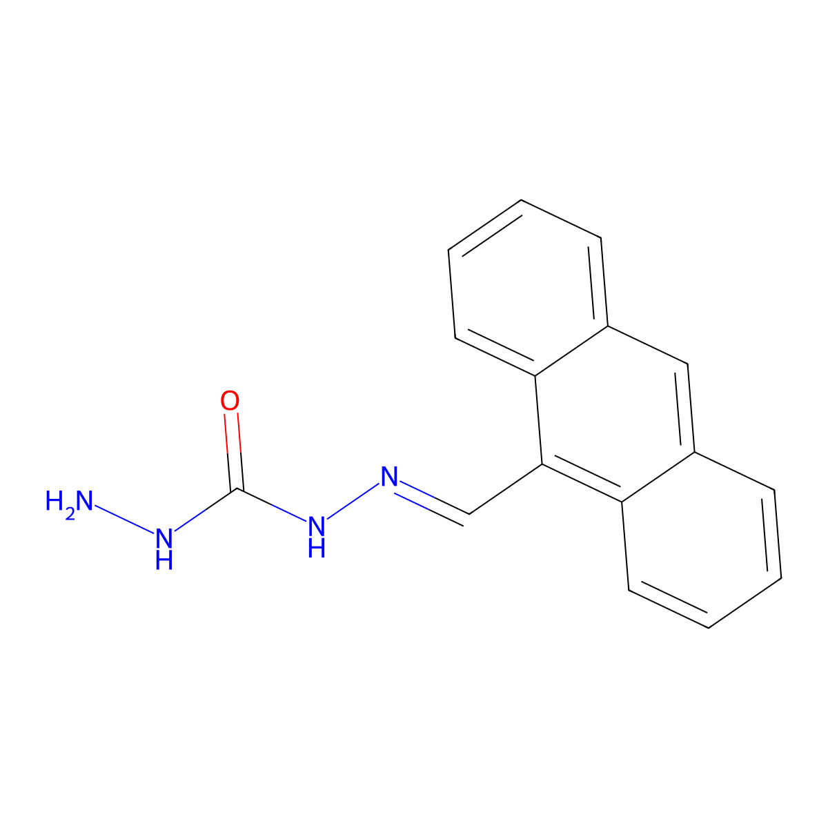Carbonic dihydrazide, (9-anthracenylmethylene)- molecular structure, CAS 55486-16-3