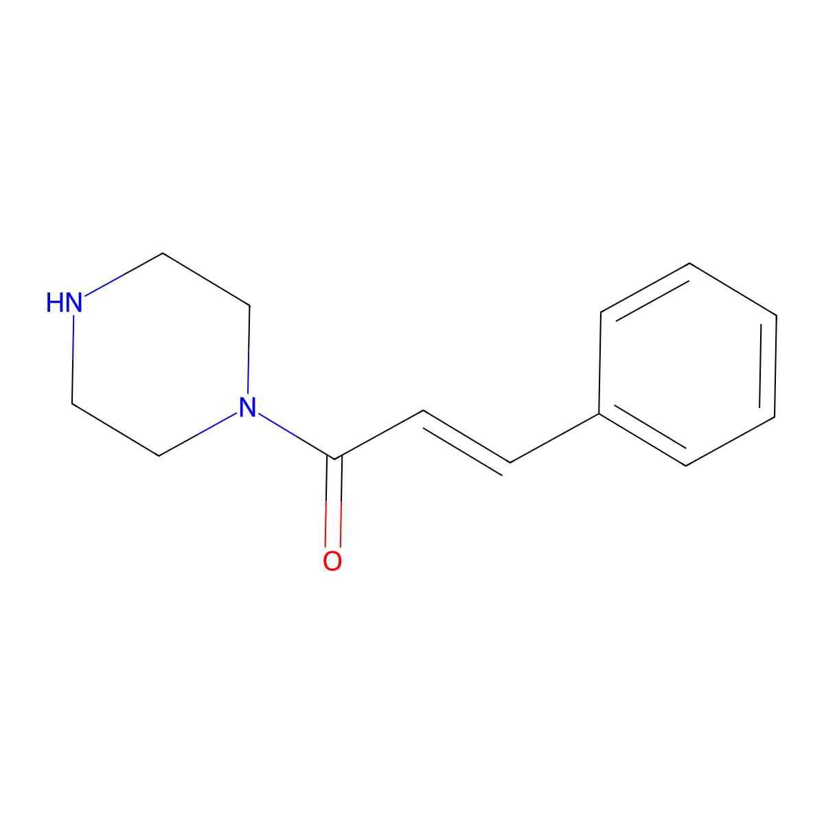 1-Cinnamoylpiperazine molecular structure, CAS 55486-27-6