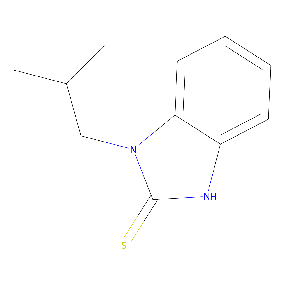 1-Isobutyl-1H-benzimidazole-2-thiol molecular structure, CAS 55489-14-0