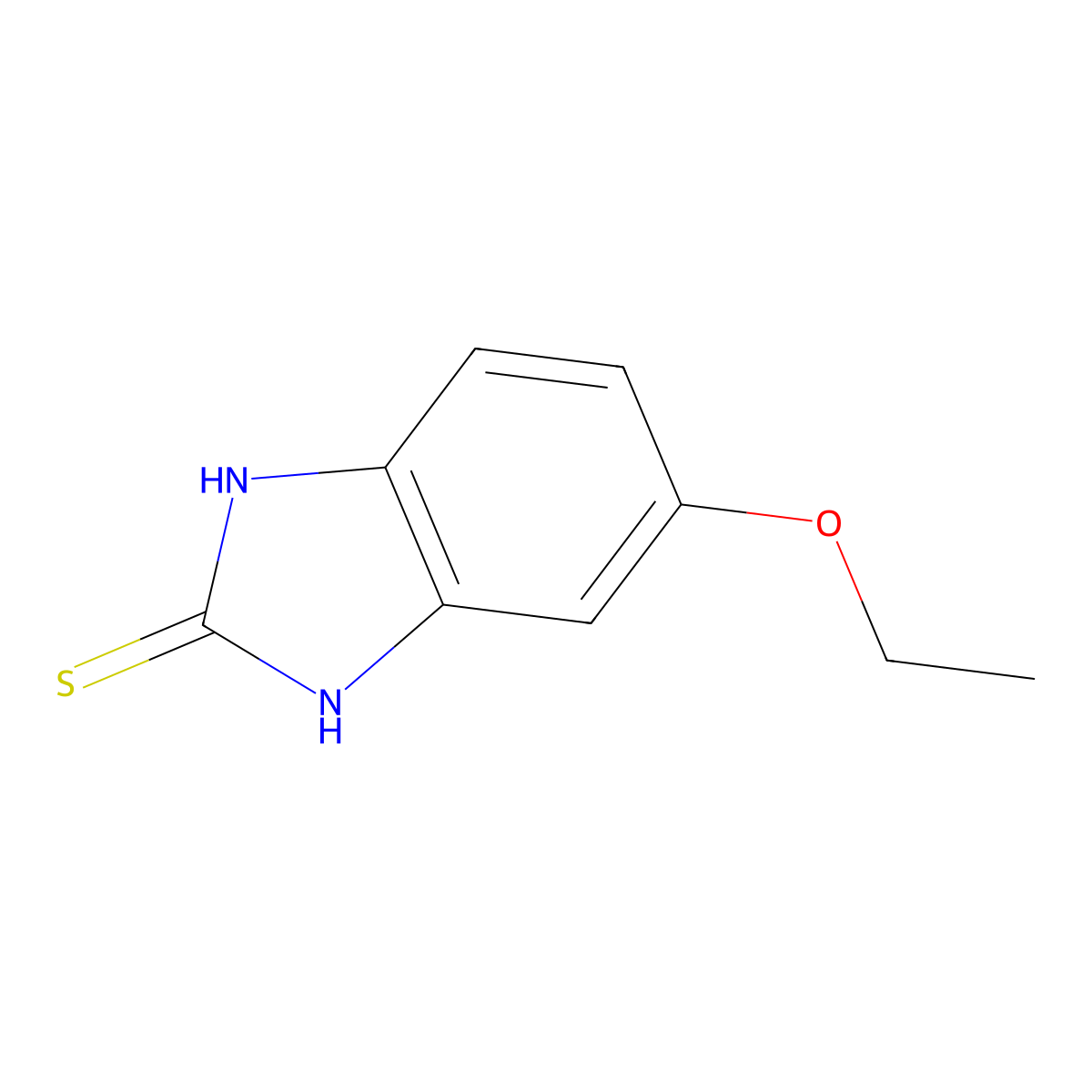 5-Ethoxy-2-mercaptobenzimidazole molecular structure, CAS 55489-15-1