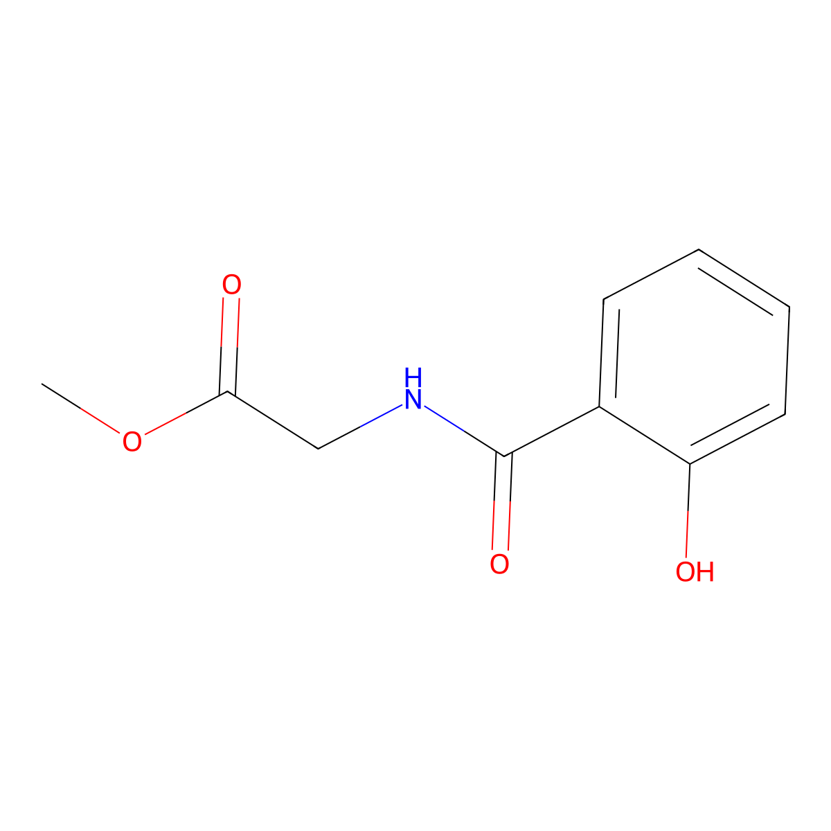 Glycine, N-(2-hydroxybenzoyl)-, methyl ester molecular structure, CAS 55493-89-5