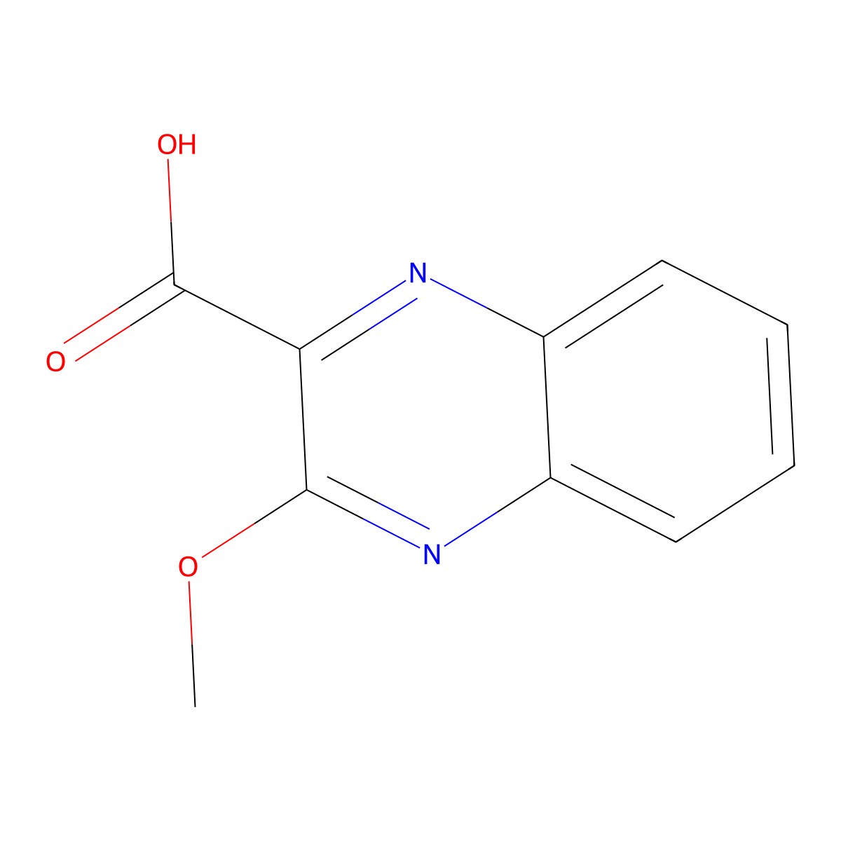 3-Methoxyquinoxaline-2-carboxylic acid molecular structure, CAS 55495-69-7