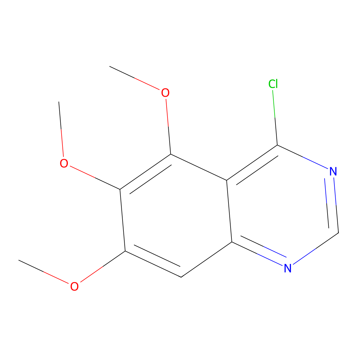 4-Chloro-5,6,7-trimethoxyquinazoline molecular structure, CAS 55496-54-3