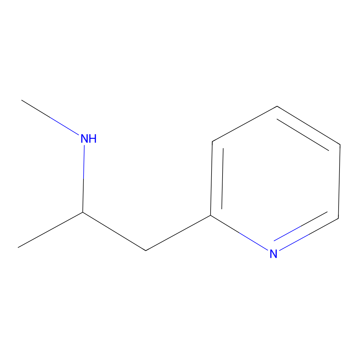 N-methyl-1-pyridin-2-ylpropan-2-amine molecular structure, CAS 55496-56-5