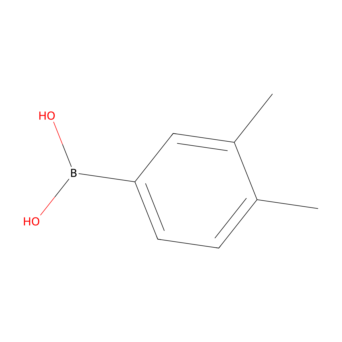 3,4-Dimethylphenylboronic acid molecular structure, CAS 55499-43-9