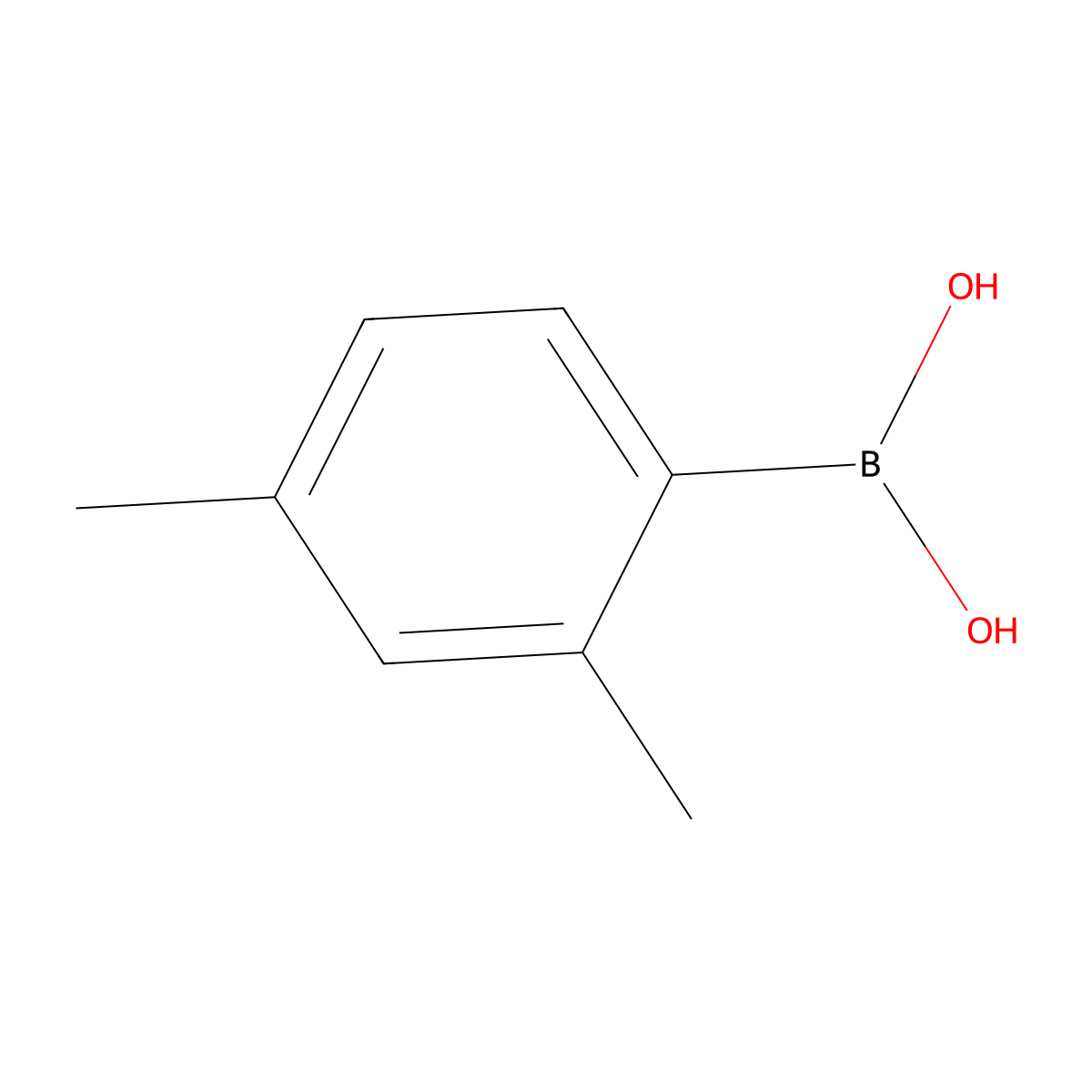 (2,4-Dimethylphenyl)boronic acid molecular structure, CAS 55499-44-0