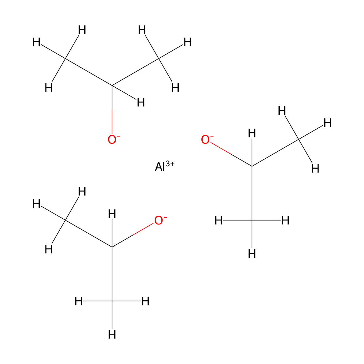 Aluminum isopropoxide molecular structure, CAS 555-31-7