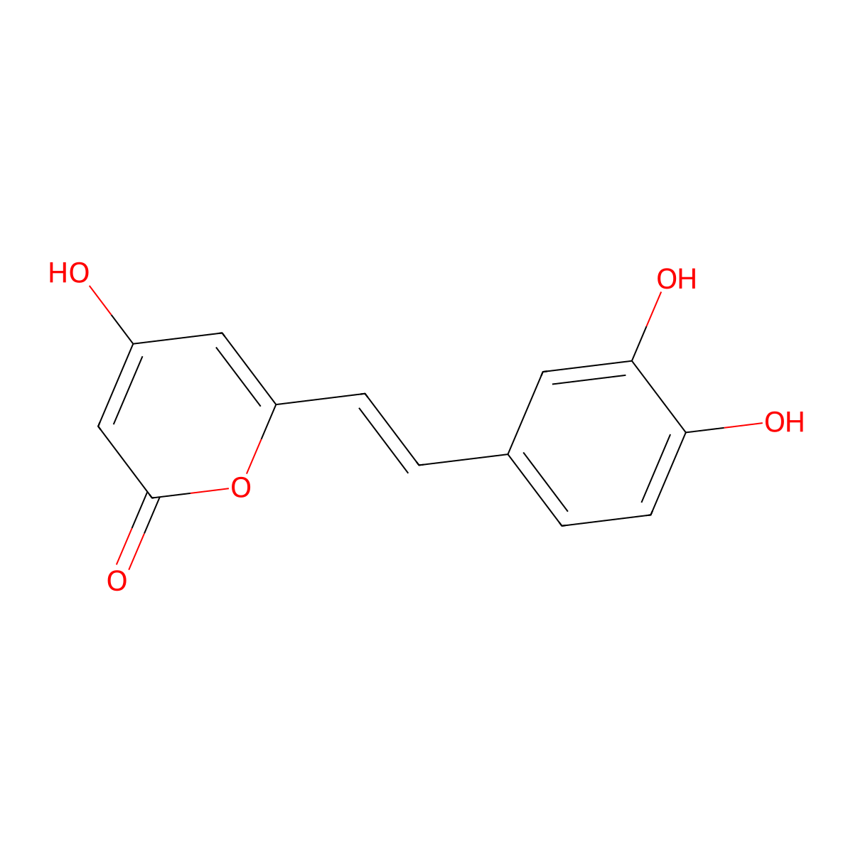 Hispidin molecular structure, CAS 555-55-5