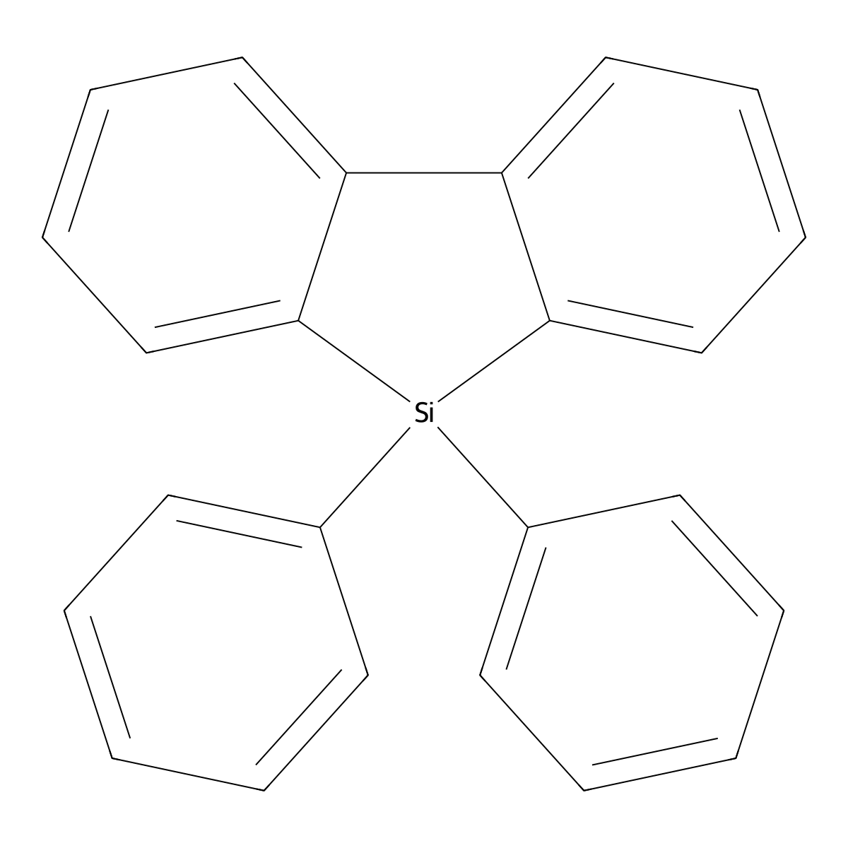 9H-9-Silafluorene, 9,9-diphenyl- molecular structure, CAS 5550-08-3