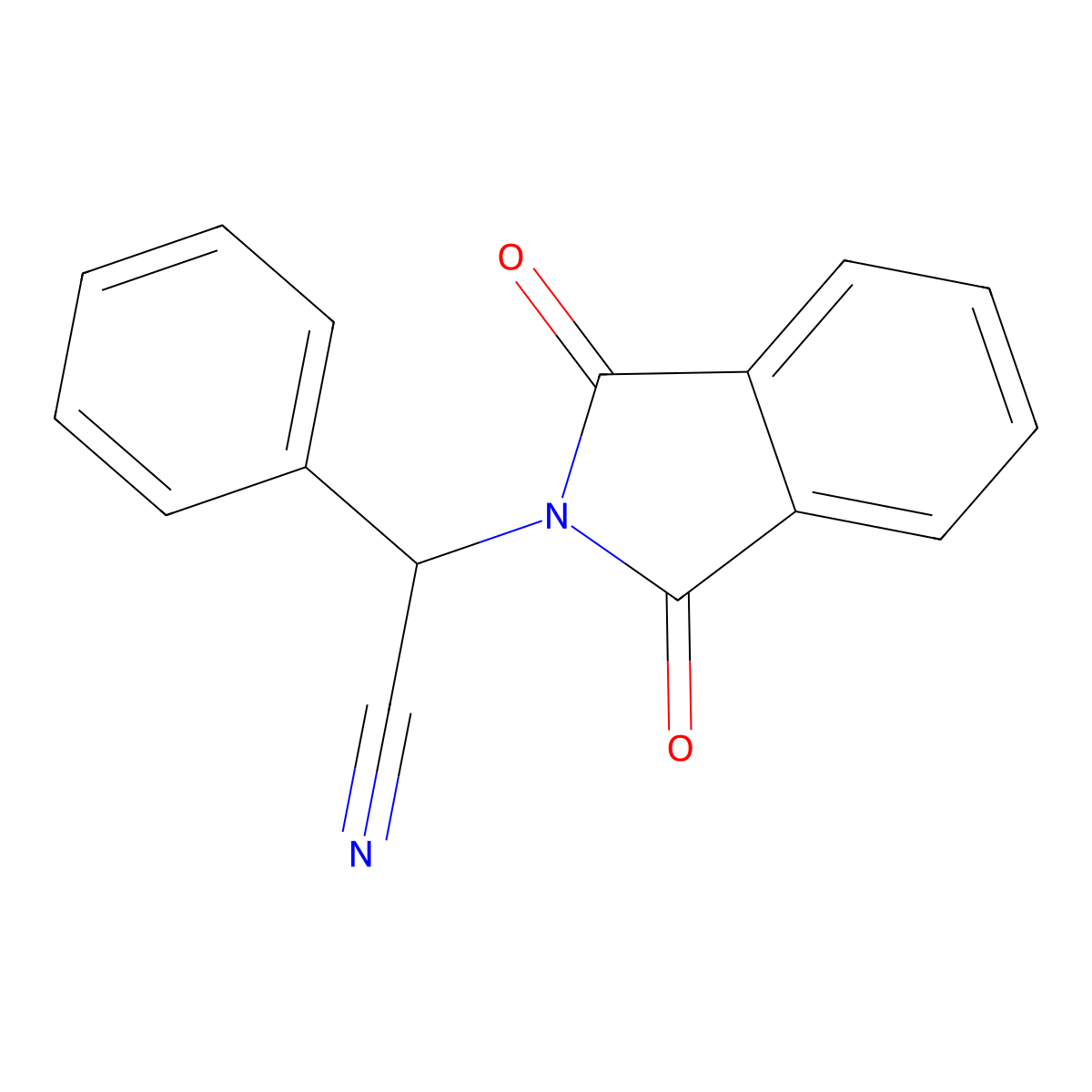 2-(1,3-dioxo-2,3-dihydro-1H-isoindol-2-yl)-2-phenylacetonitrile molecular structure, CAS 55500-24-8