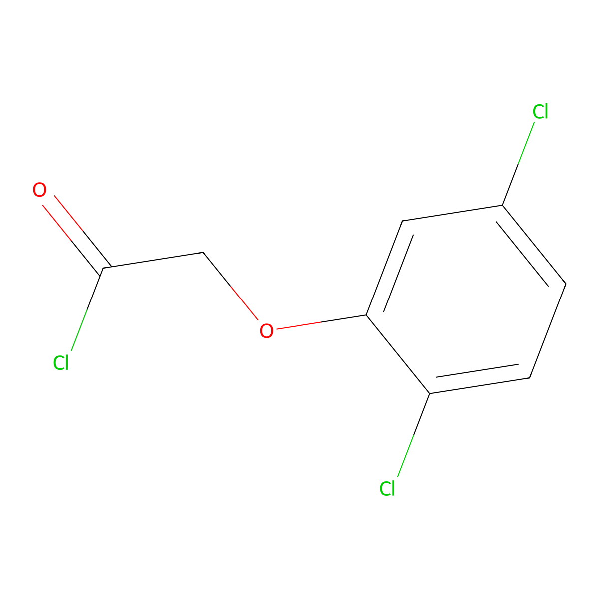 (2,5-Dichlorophenoxy)acetyl chloride molecular structure, CAS 55502-51-7