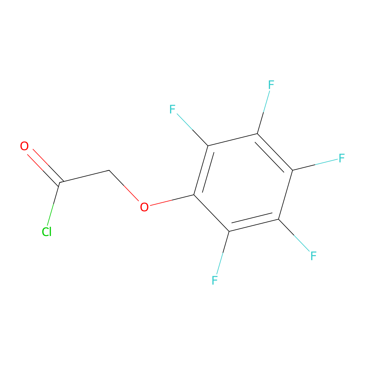 (Pentafluorophenoxy)acetyl chloride molecular structure, CAS 55502-53-9