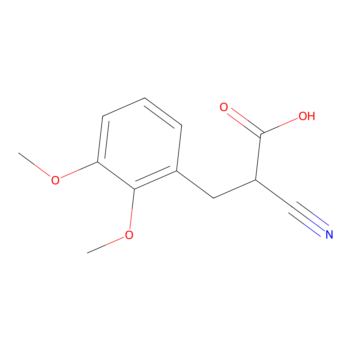2-Cyano-3-(2,3-dimethoxyphenyl)propionic Acid molecular structure, CAS 55502-58-4