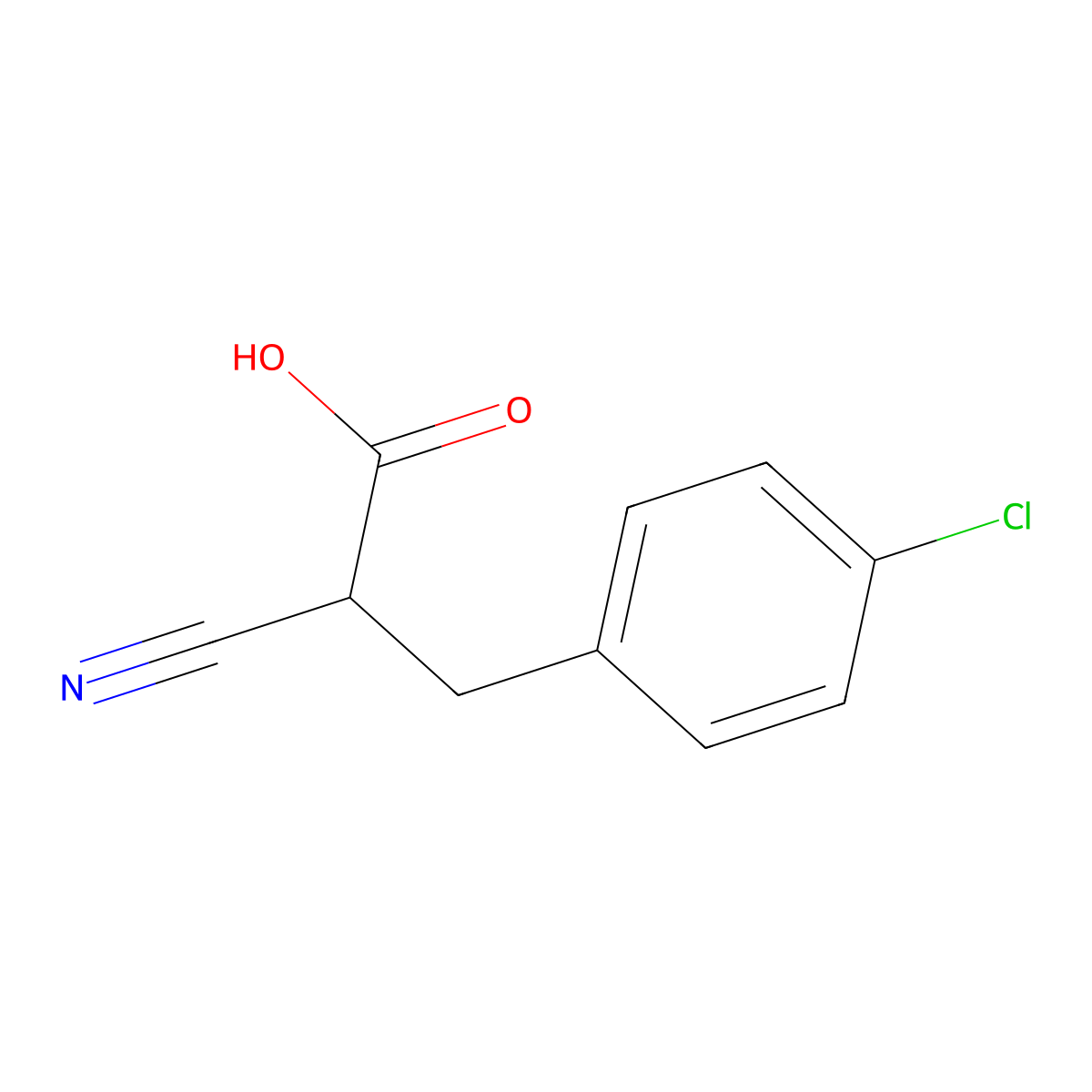 3-(4-Chlorophenyl)-2-cyanopropionic Acid molecular structure, CAS 55502-59-5