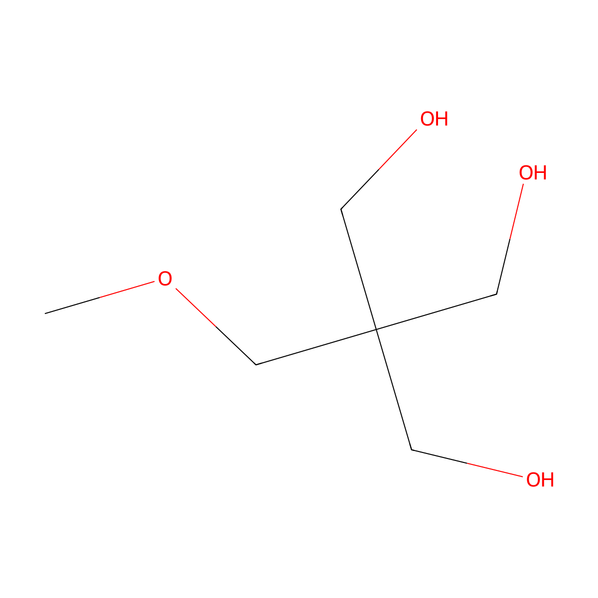 1,3-Propanediol, 2-(hydroxymethyl)-2-(methoxymethyl)- molecular structure, CAS 55502-62-0