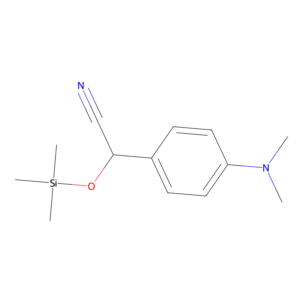 2-(4-(Dimethylamino)phenyl)-2-(trimethylsilyloxy)acetonitrile molecular structure, CAS 55504-32-0