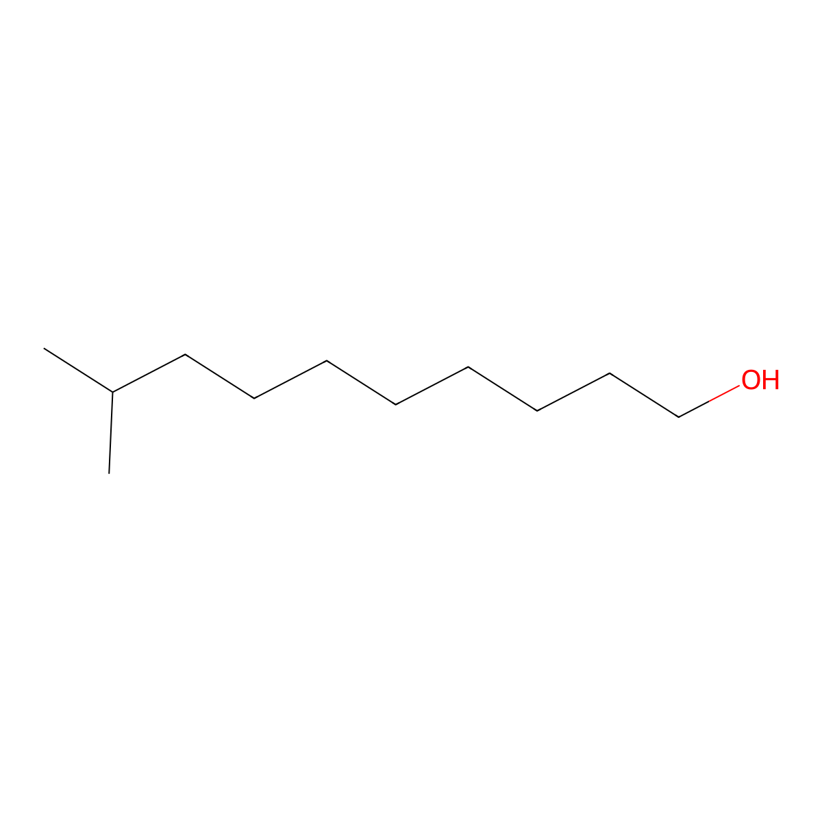 Isoundecanol molecular structure, CAS 55505-28-7