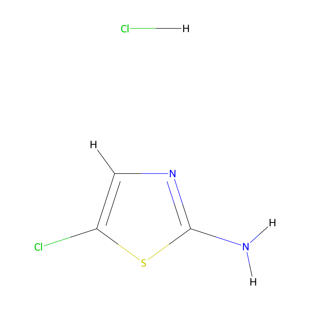 2-Amino-5-chlorothiazole hydrochloride molecular structure, CAS 55506-37-1