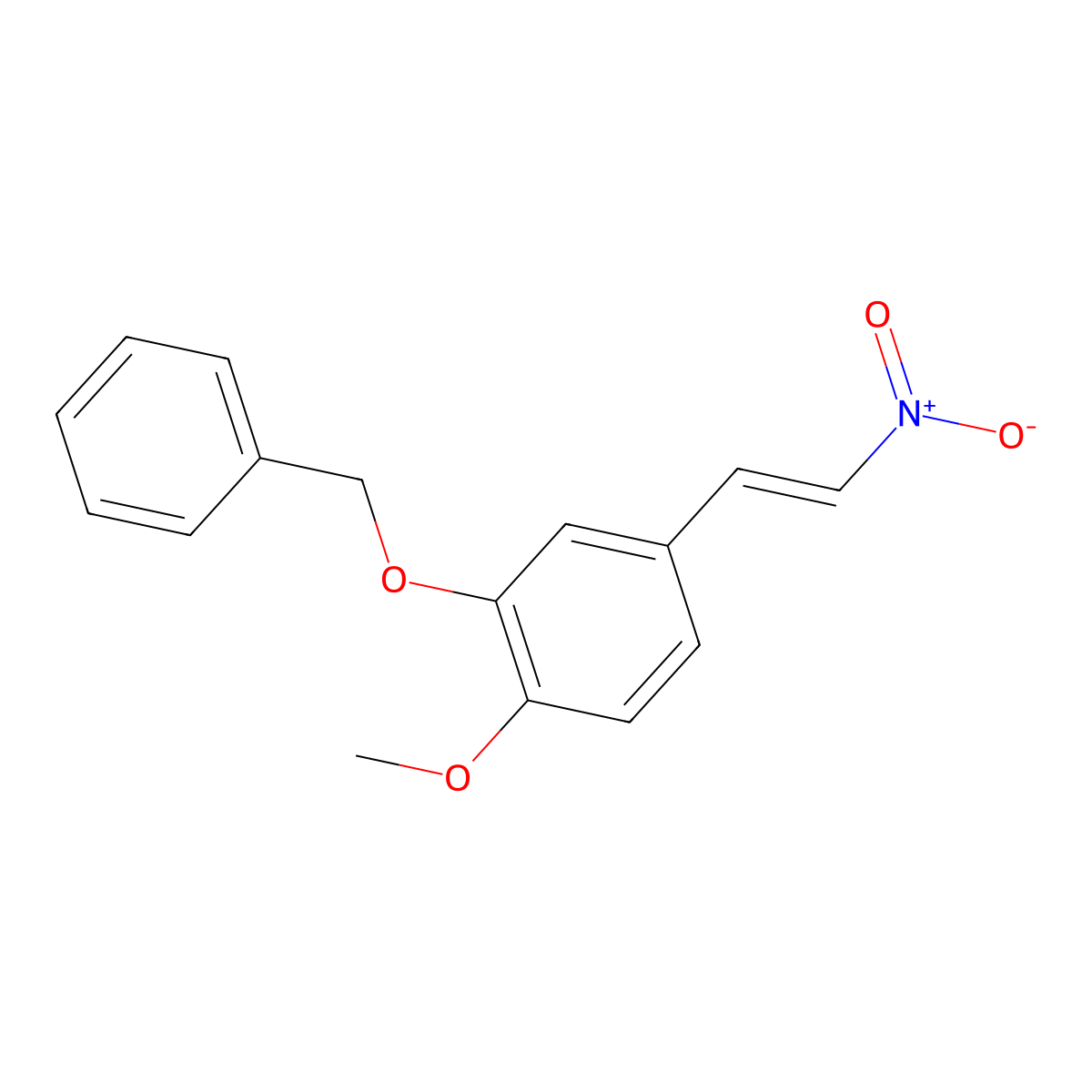 trans-3-Benzyloxy-4-methoxy-beta-nitrostyrene molecular structure, CAS 55507-05-6