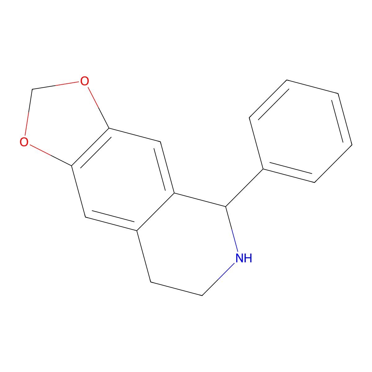 5-Phenyl-5,6,7,8-tetrahydro-[1,3]dioxolo[4,5-g]isoquinoline molecular structure, CAS 55507-12-5