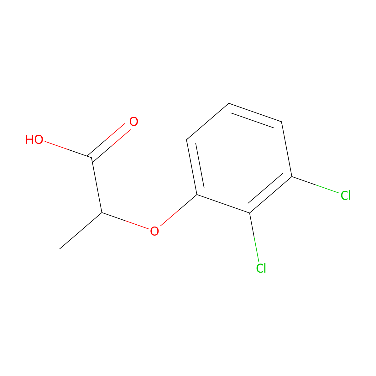 2-(2,3-Dichlorophenoxy)propanoic acid molecular structure, CAS 55507-94-3