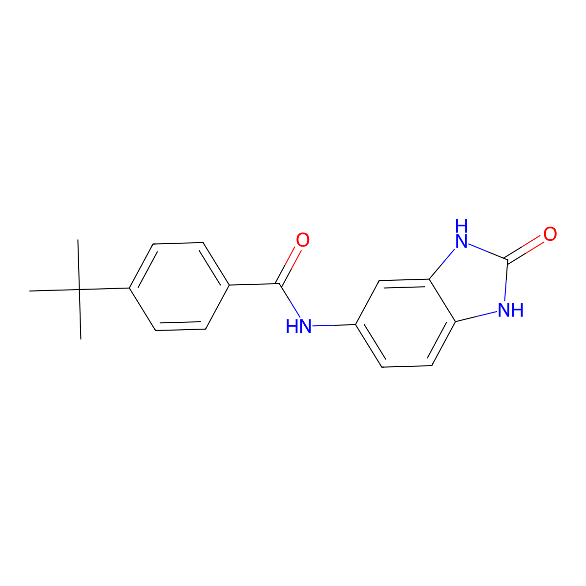 4-tert-Butyl-N-(2-oxo-2,3-dihydro-1H-benzimidazol-5-yl)benzamide molecular structure, CAS 5551-10-0